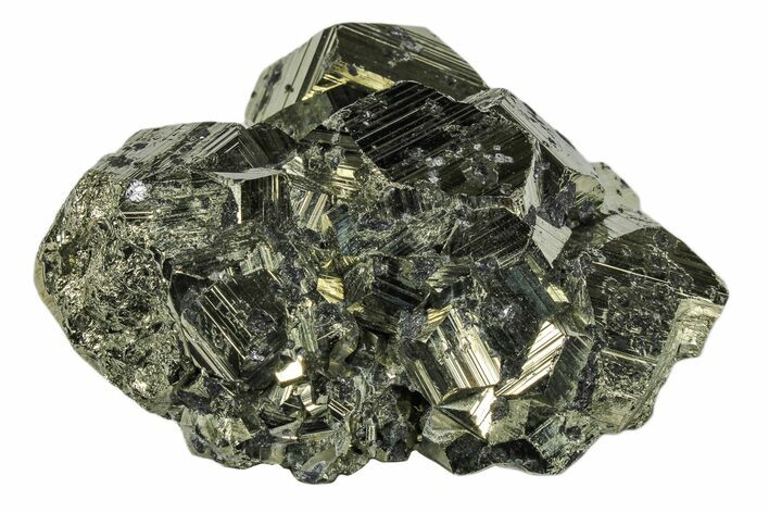 Shiny Pyrite Crystal Cluster - Peru #173267